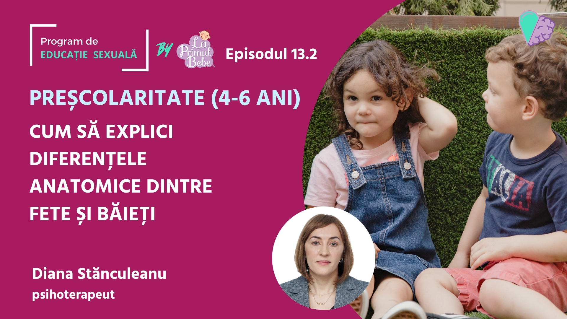 PES – E13.2 – PREȘCOLARITATE (4-6 ANI) Cum să explici diferențele anatomice dintre fete și băieți